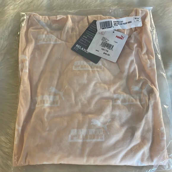 PUMA Plus Size Amplified Lightweight Hoodie, 1X, Cloud Pink, NWT - Picture 6 of 8